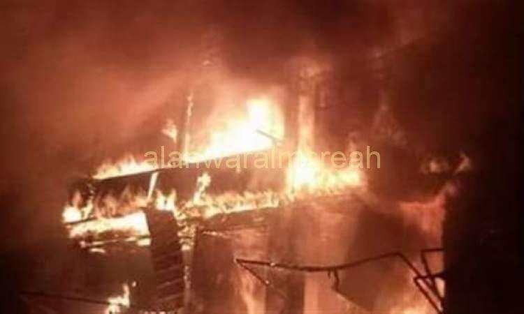 انفجار إسطوانة بوتاجاز في حريق هائل بسوهاج