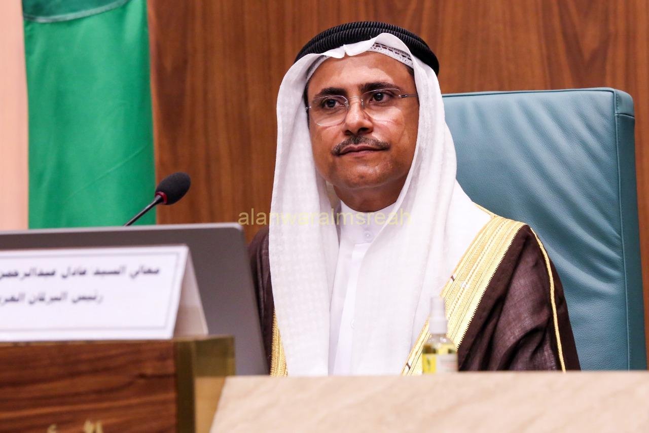 رئيس البرلمان العربي يرفع برقية شكر لجلالة الملك حمد بن عيسى آل خليفة ملك مملكة البحرين