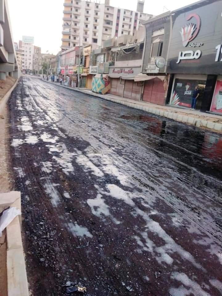 البدء في أعمال رصف الموقع العام لكوبري الثقافة