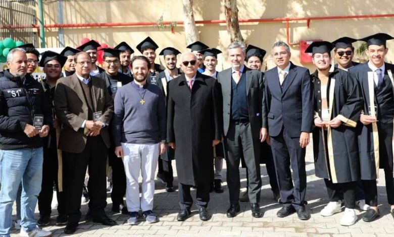 وزير التربية والتعليم والسفير الإيطالى يشهدان حفل تخرج طلاب معهد السالزيان "دون بوسكو"