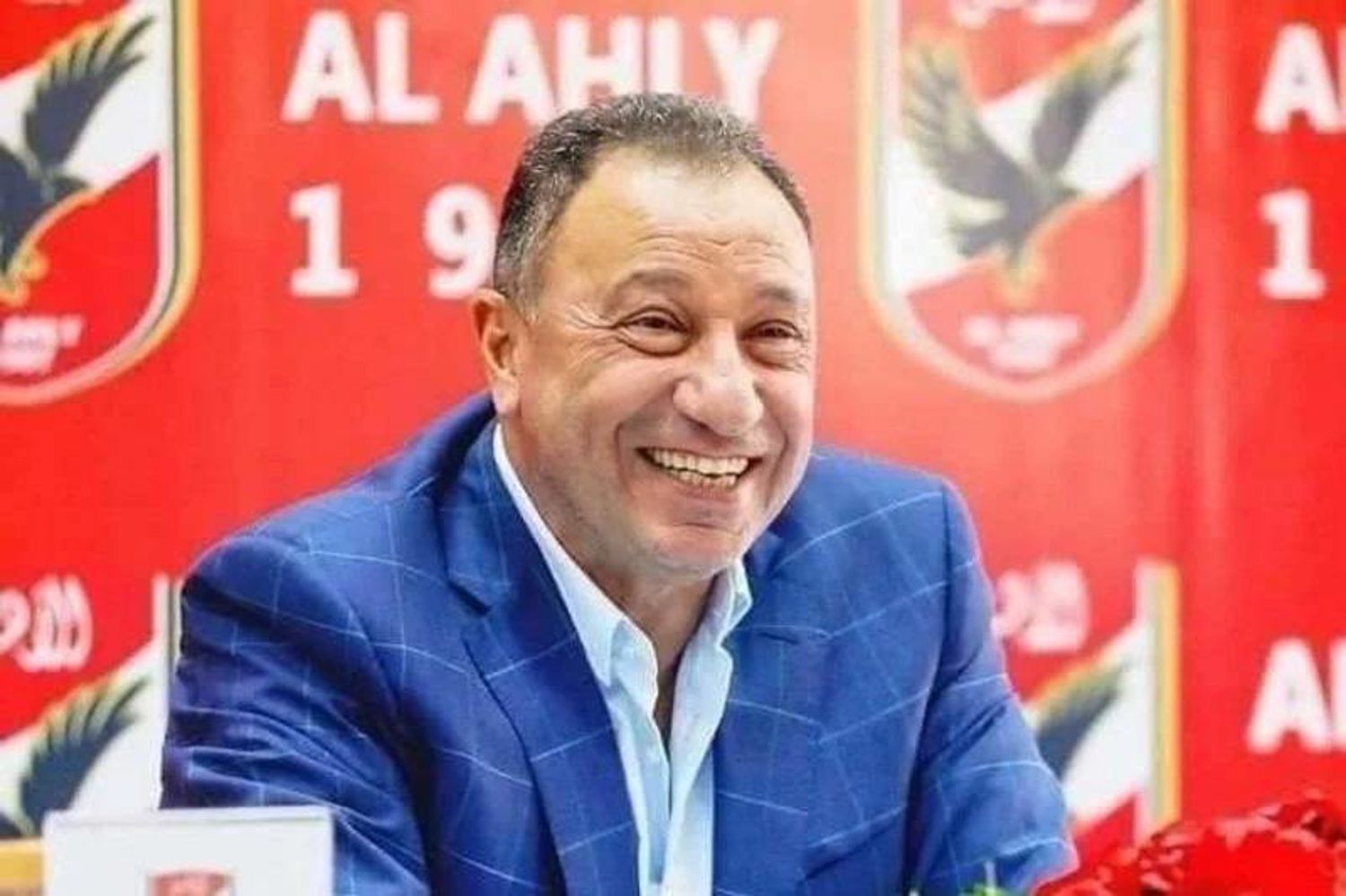 الخطيب يهنئ جماهير الاهلى بالتتويج بدورى نايل.