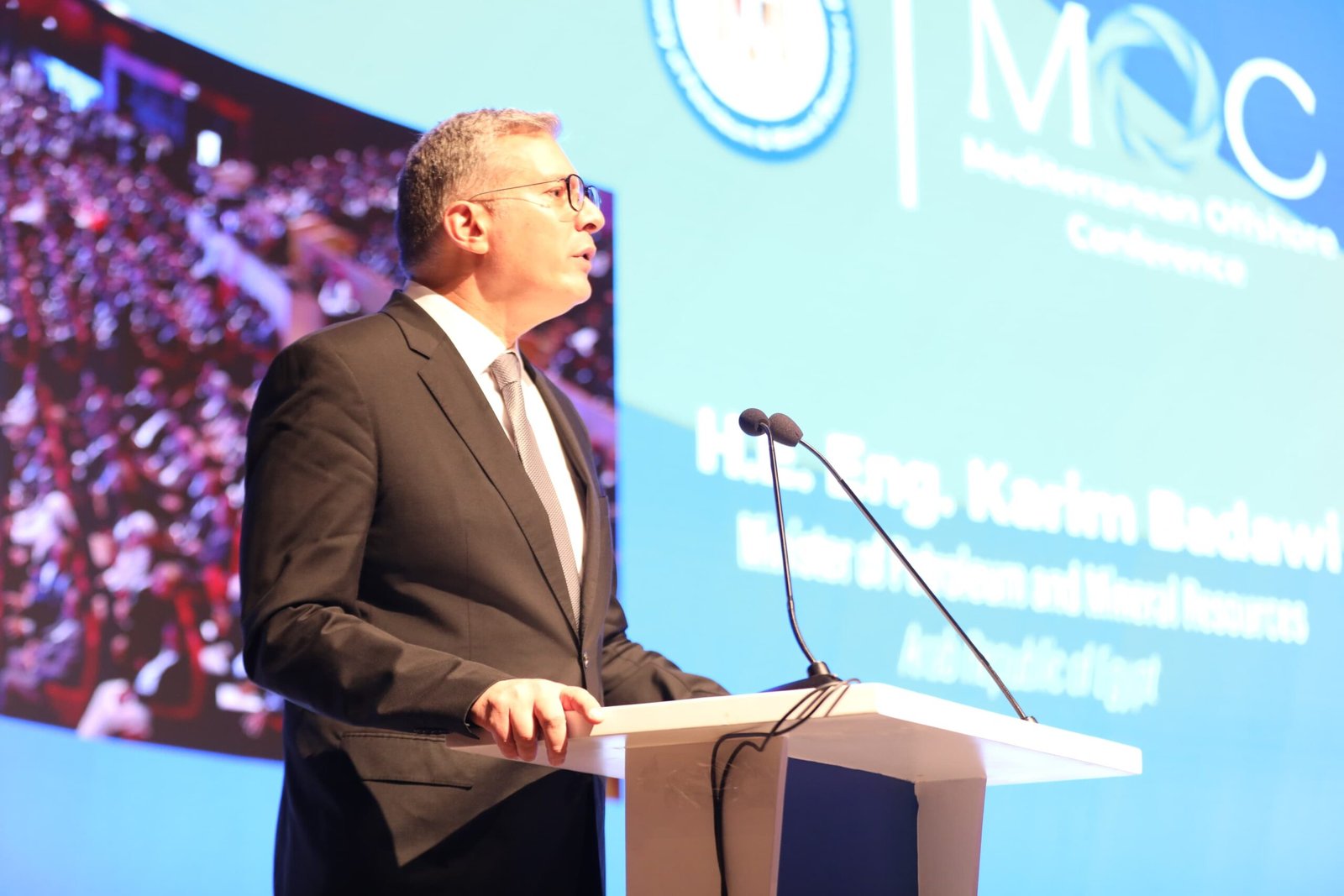 المهندس كريم بدوى وزير البترول يفتتح  مؤتمر حوض البحر الأبيض المتوسط (MOC)