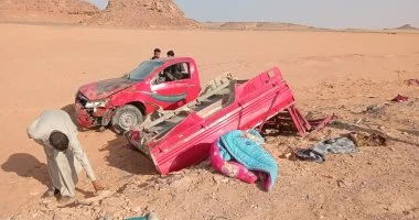 إصابة 10 أشخاص فى حادث انقلاب سيارة ربع نقل بالشرقية